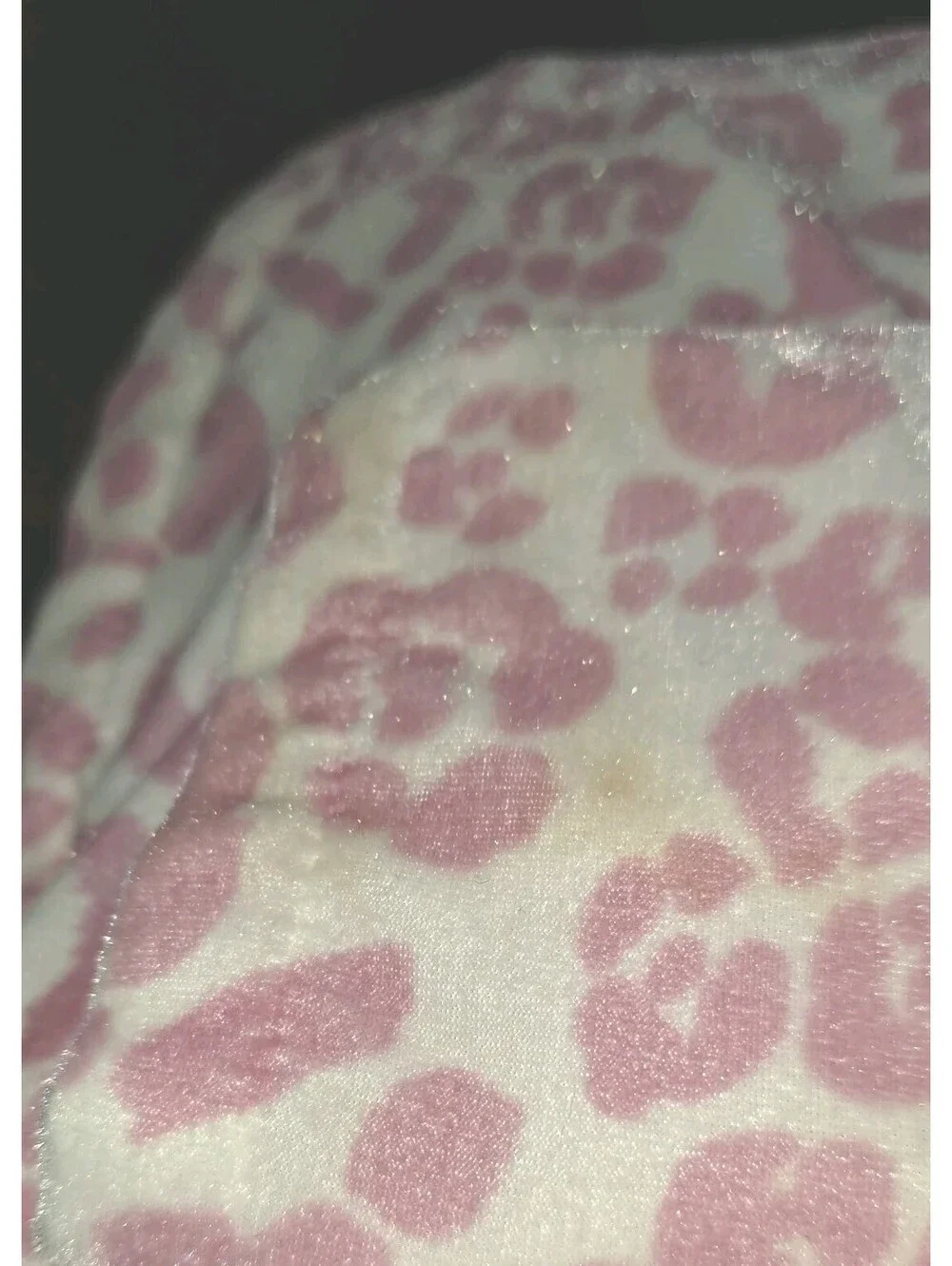Youth Girls 7-8 Pink & White Leoard Jacket Satin Lined Double Button Super Soft